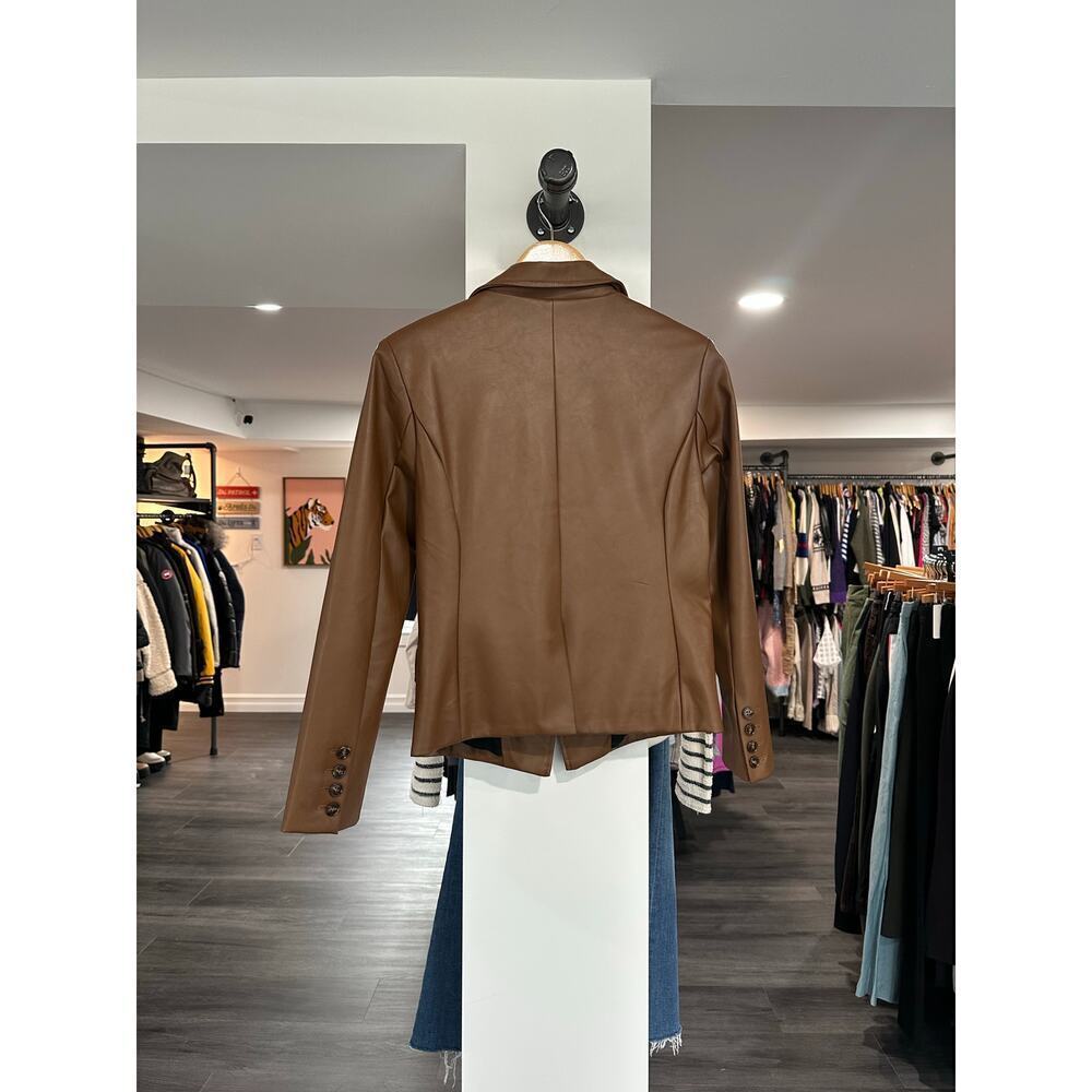 Evereve Vegan Leather Blazer Jacket Size XS - Picture 2 of 4